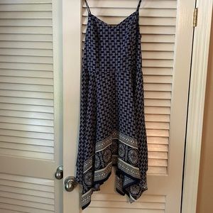Navy print dress